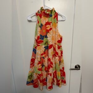 Like New TCEC Floral High-Neck Dress